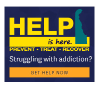 Image says Help is here. Prevent, Treat Recover Struggling with addiction? Get help now.