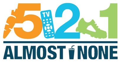 Image of 5-2-1-Almost None logo, promoting healthy eating and physical activity