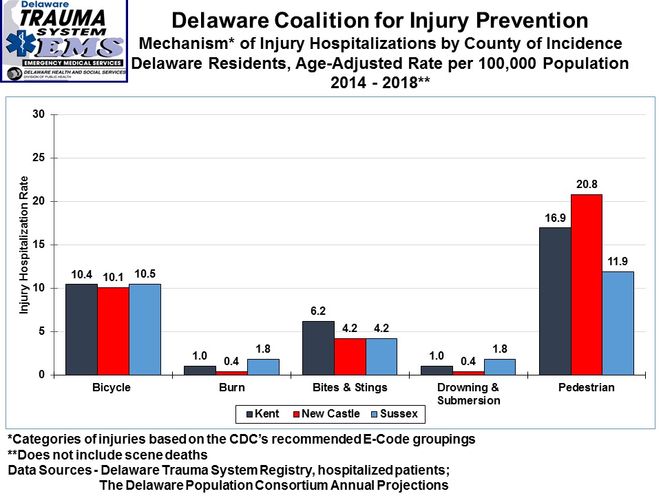 Causes of Injuries by County of Incidence 1