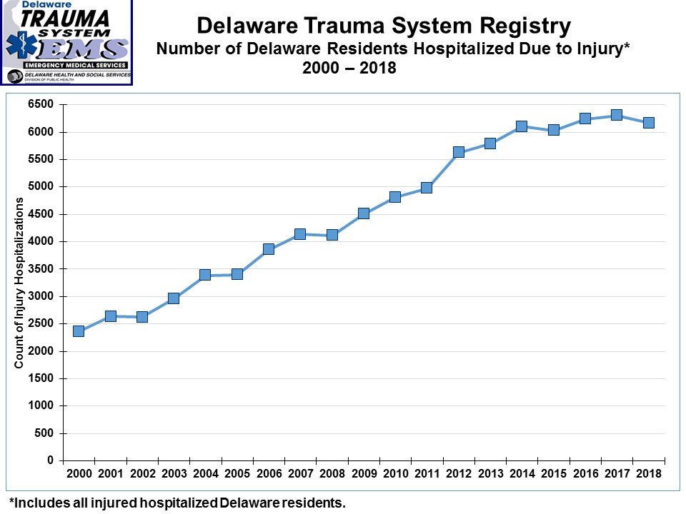 Delaware Residents Hospitalized Due to Injury