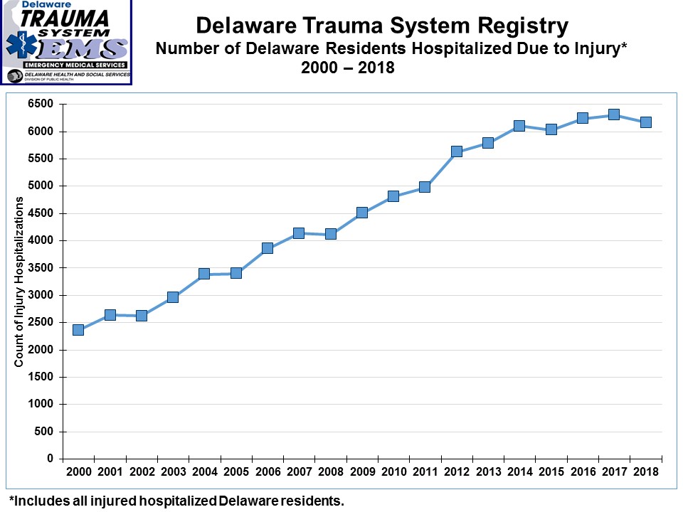 Delaware Residents Hospitalized Due to Injury