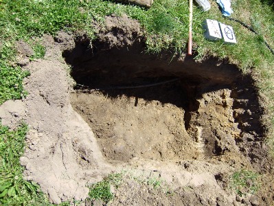 Meter pit prior to installation.