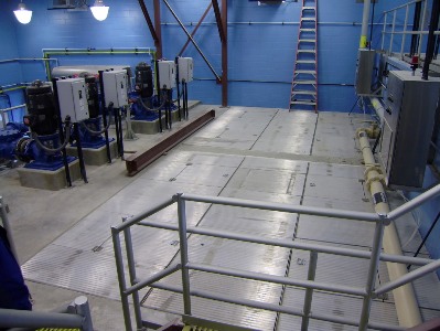 Equipment in the new Millsboro treatmentplant.