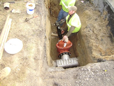 Working on the main replacement in Seaford.